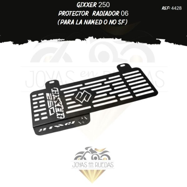 piezas Gixxer 250 protector radiador