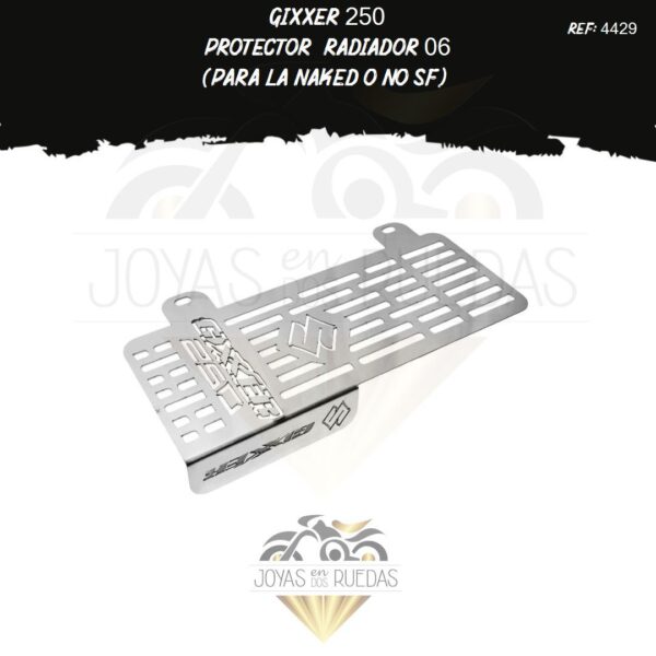accesorio Gixxer 250 protector radiador