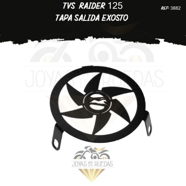 articulos TVS Raider 125 tapa salida exosto