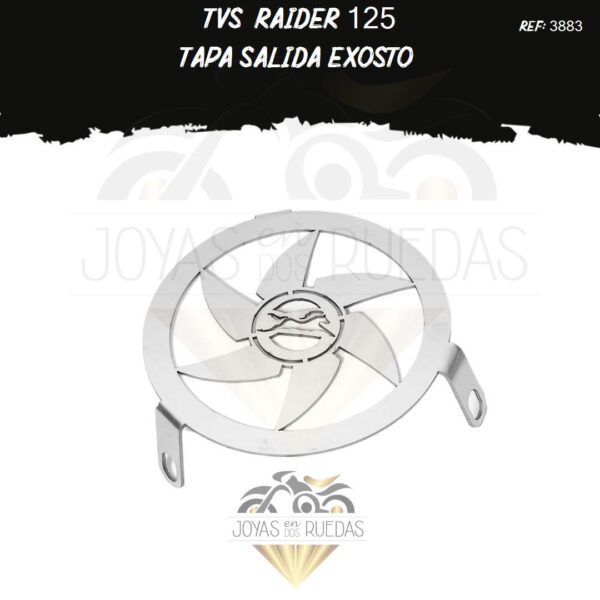 articulos TVS Raider 125 tapa salida exosto