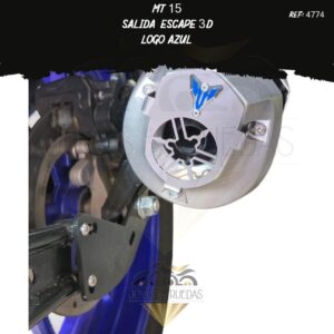 moto MT 15 salida escape 3D