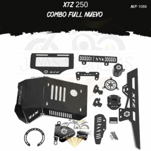XTZ 250 kit protector bomba plana acutrax p mordaza