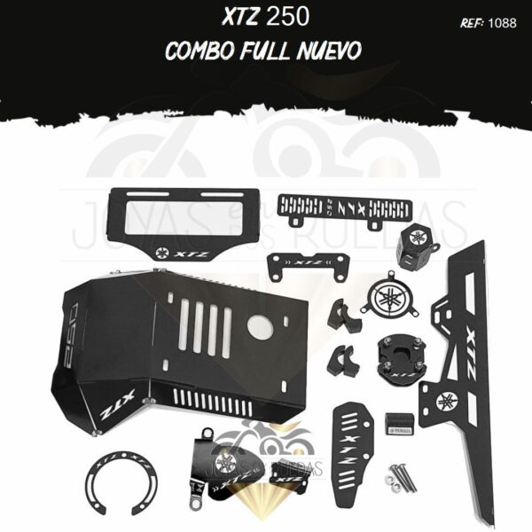 XTZ 250 kit protector bomba plana acutrax p mordaza